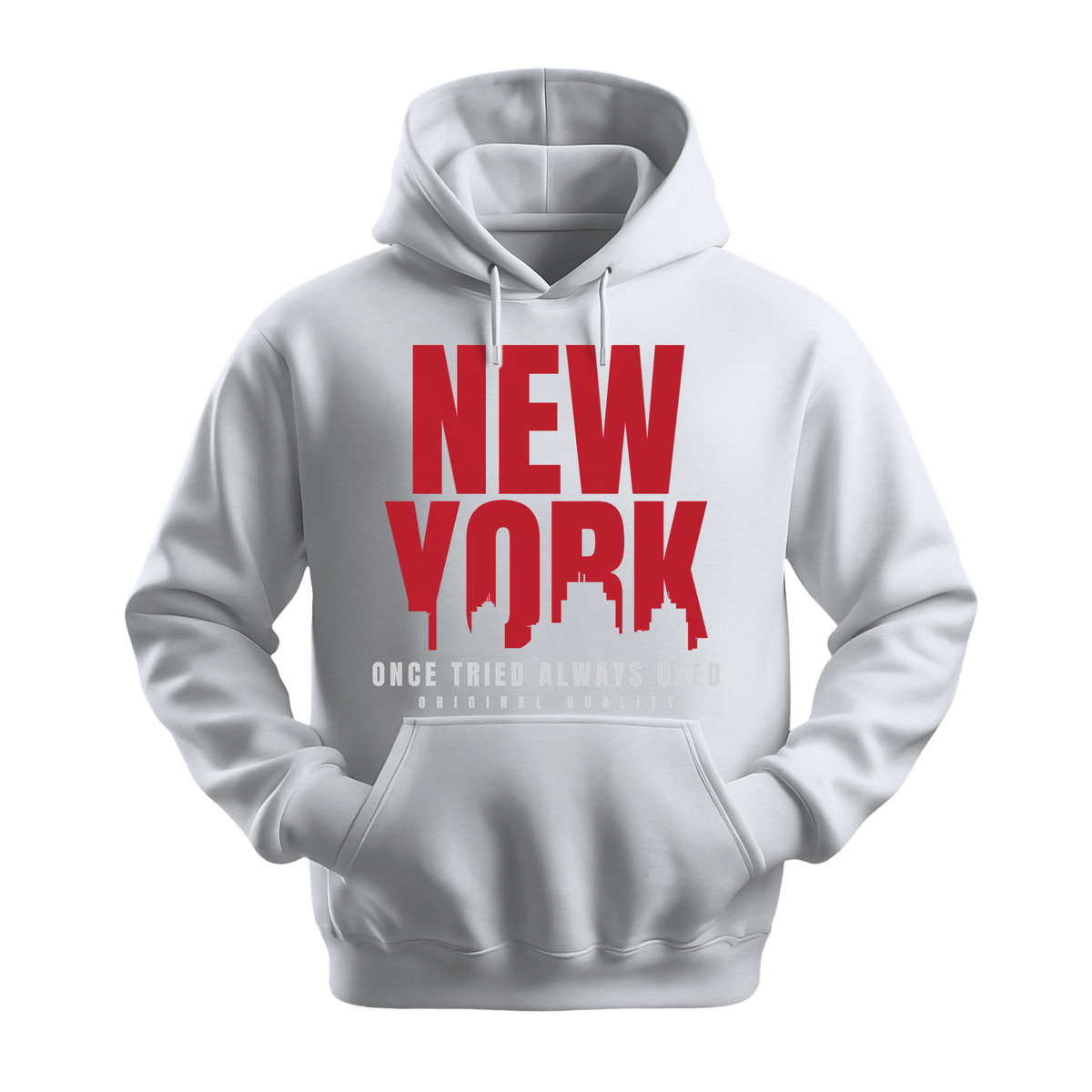 New York Once Tried Always Used - Unisex Hoodie - City Hoodie - White