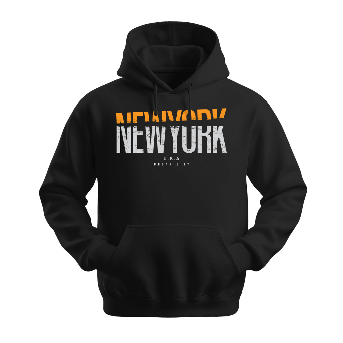 New York USA - Unisex Hoodie - City Hoodie - Black