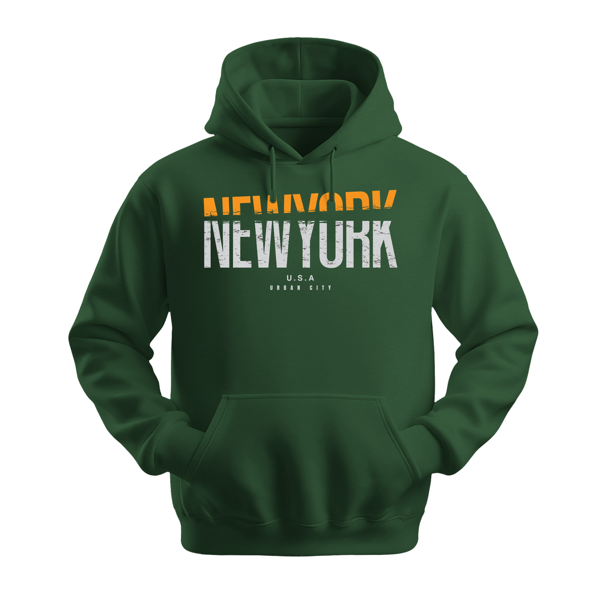 New York USA - Unisex Hoodie - City Hoodie - Forest Green