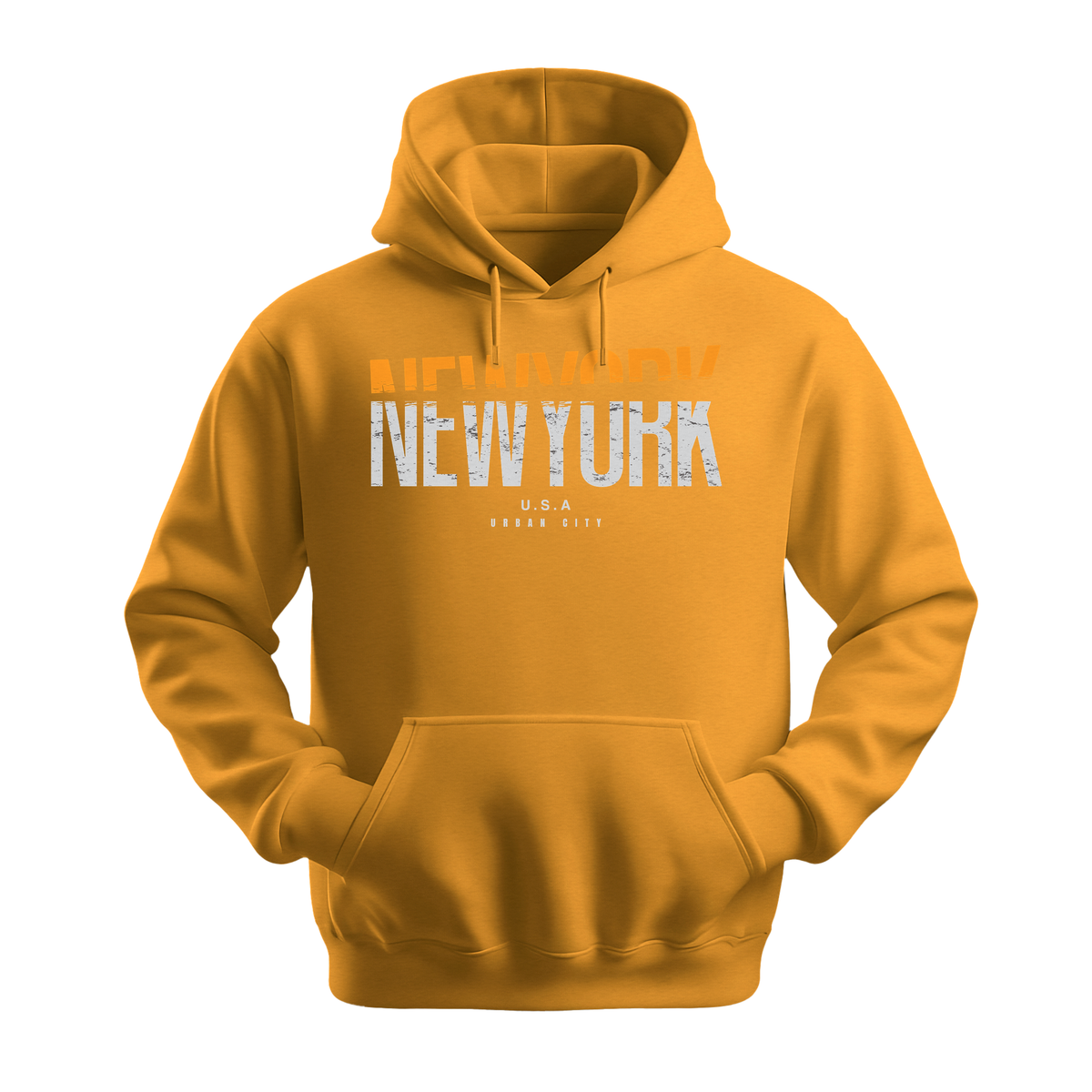 New York USA - Unisex Hoodie - City Hoodie - Gold
