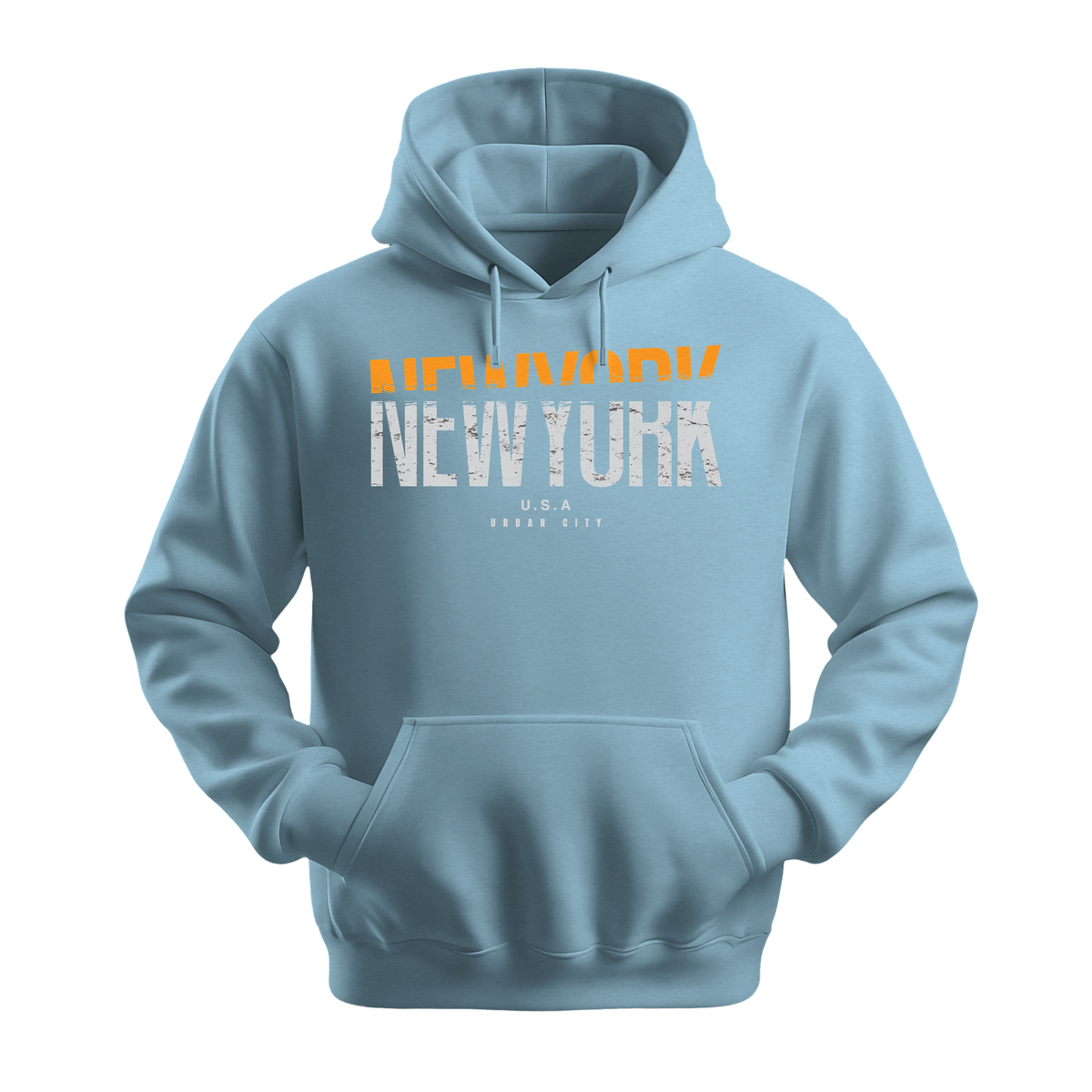 New York USA - Unisex Hoodie - City Hoodie - Light Blue