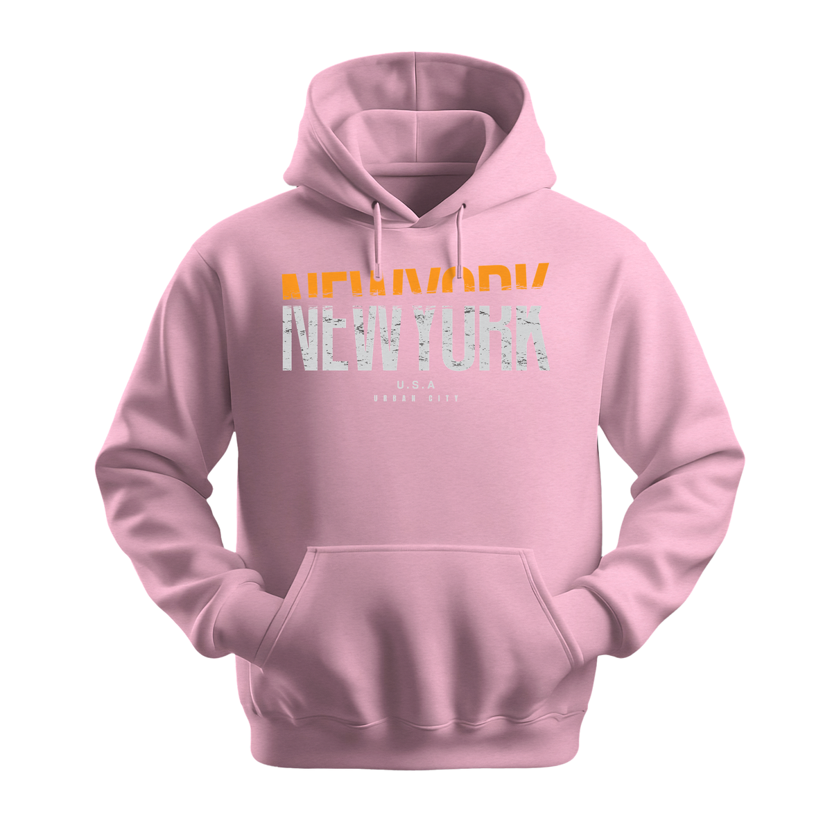 New York USA - Unisex Hoodie - City Hoodie - Light Pink
