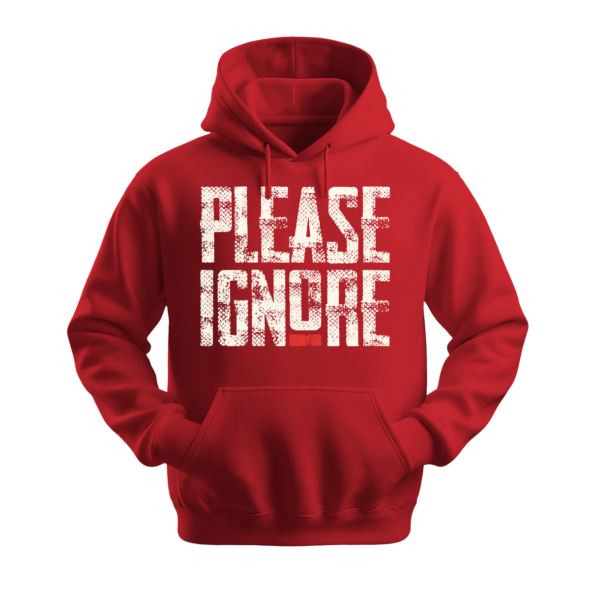Please Ignore - Unisex Hoodie - Streetwear Hoodie - Red