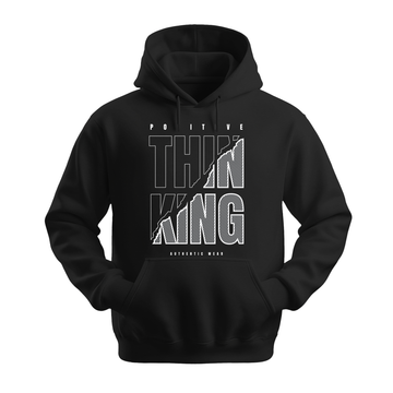 Positive Thinking Authentic Wear - Unisex Hoodie - Positive Apparel - Black