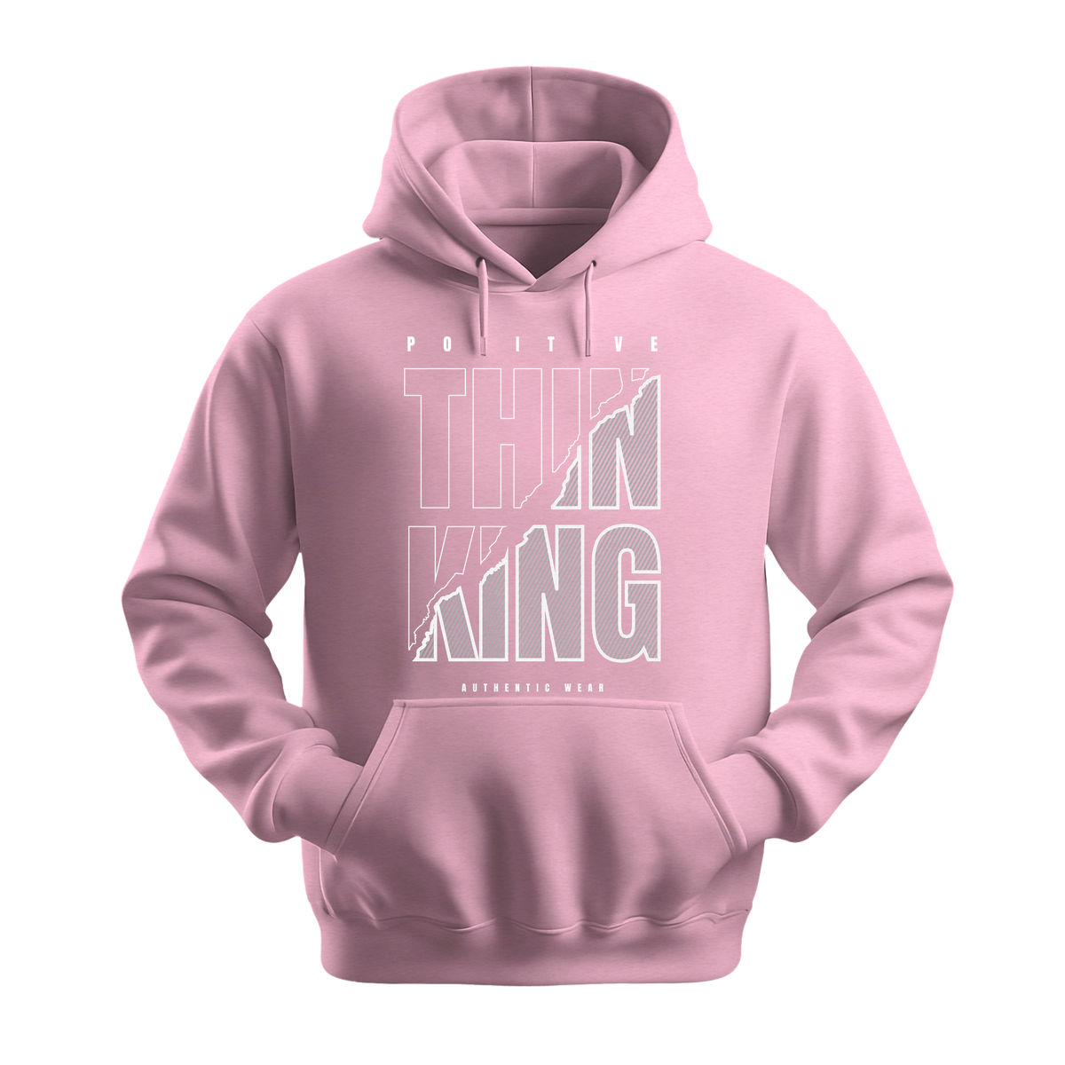 Positive Thinking Authentic Wear - Unisex Hoodie - Positive Apparel - Light Pink