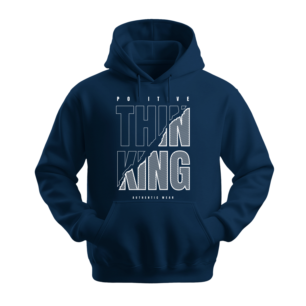 Positive Thinking Authentic Wear - Unisex Hoodie - Positive Apparel - Navy