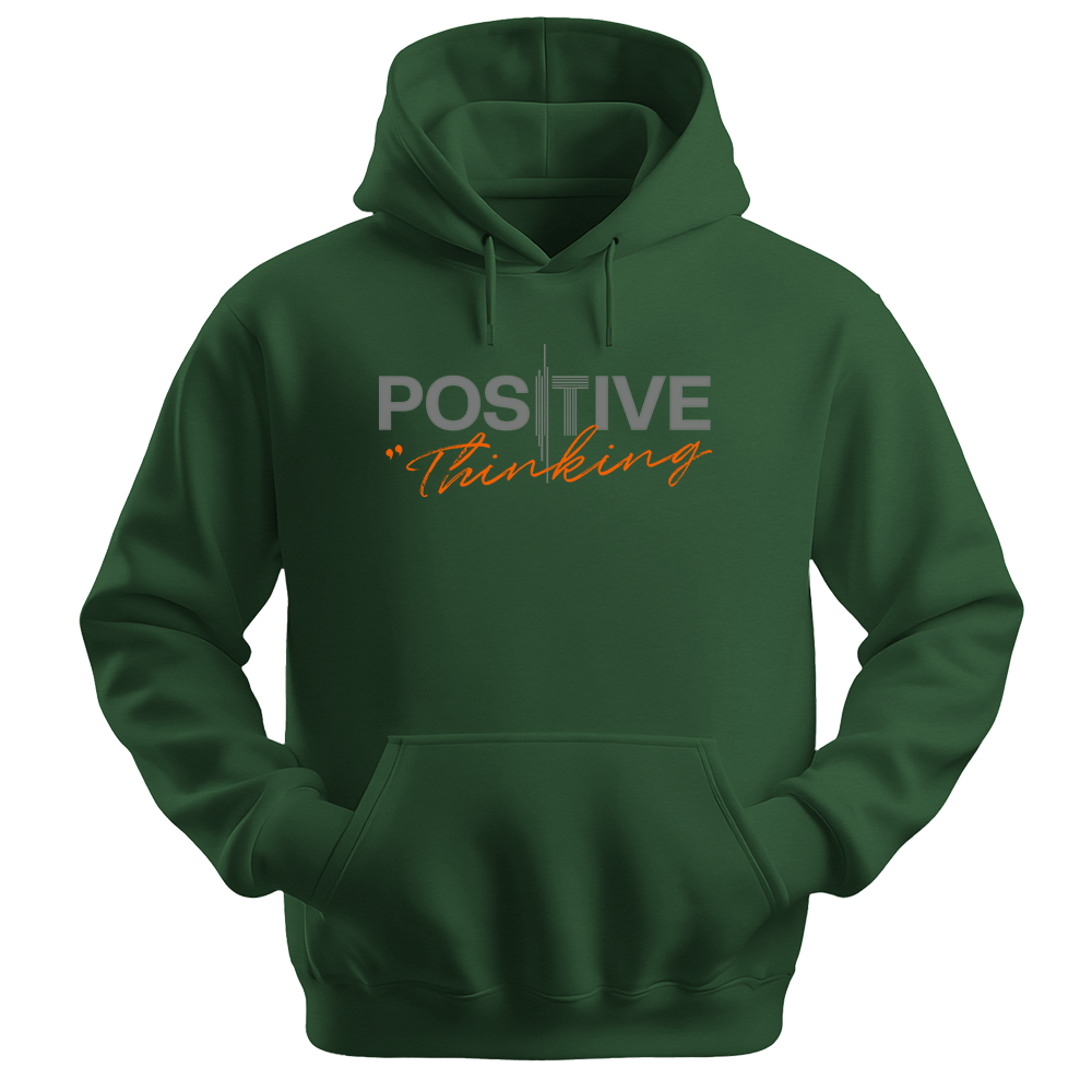 Positive Thinking hoodie - Forest Green