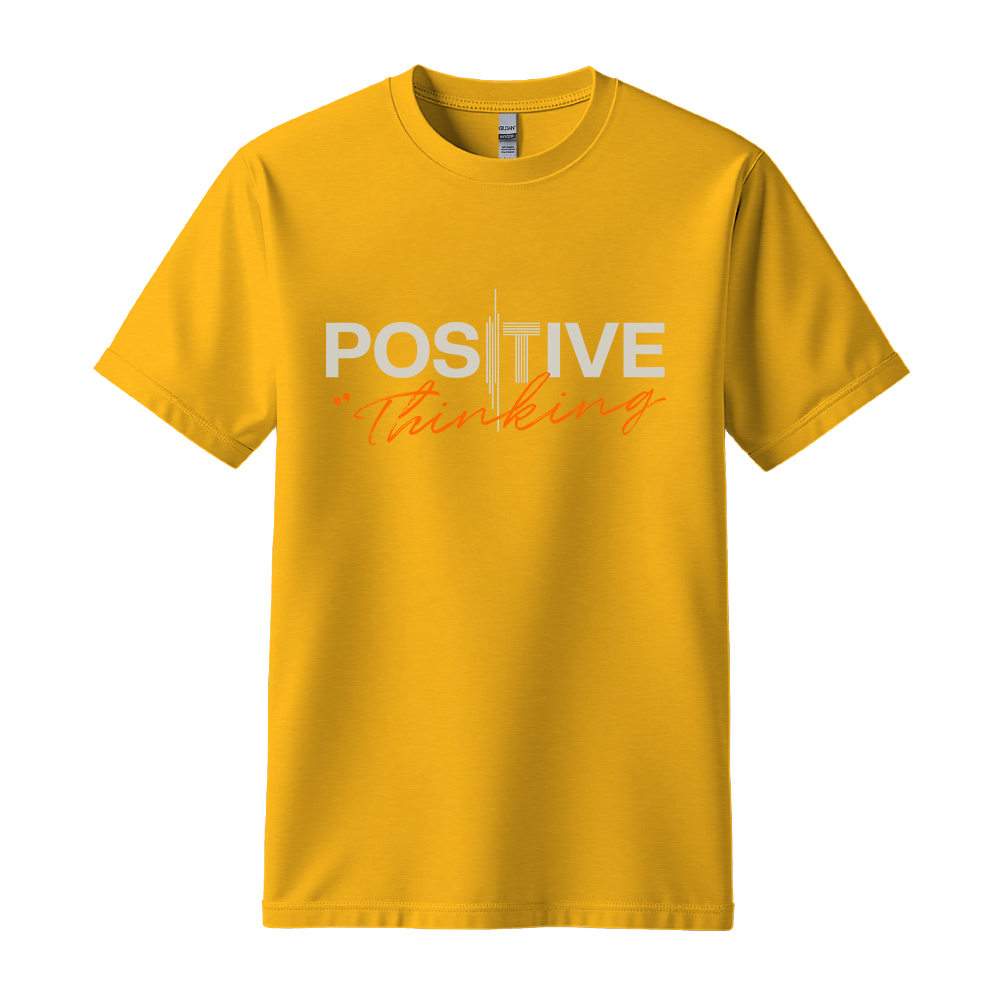 Positive Thinking t-shirt - Gold