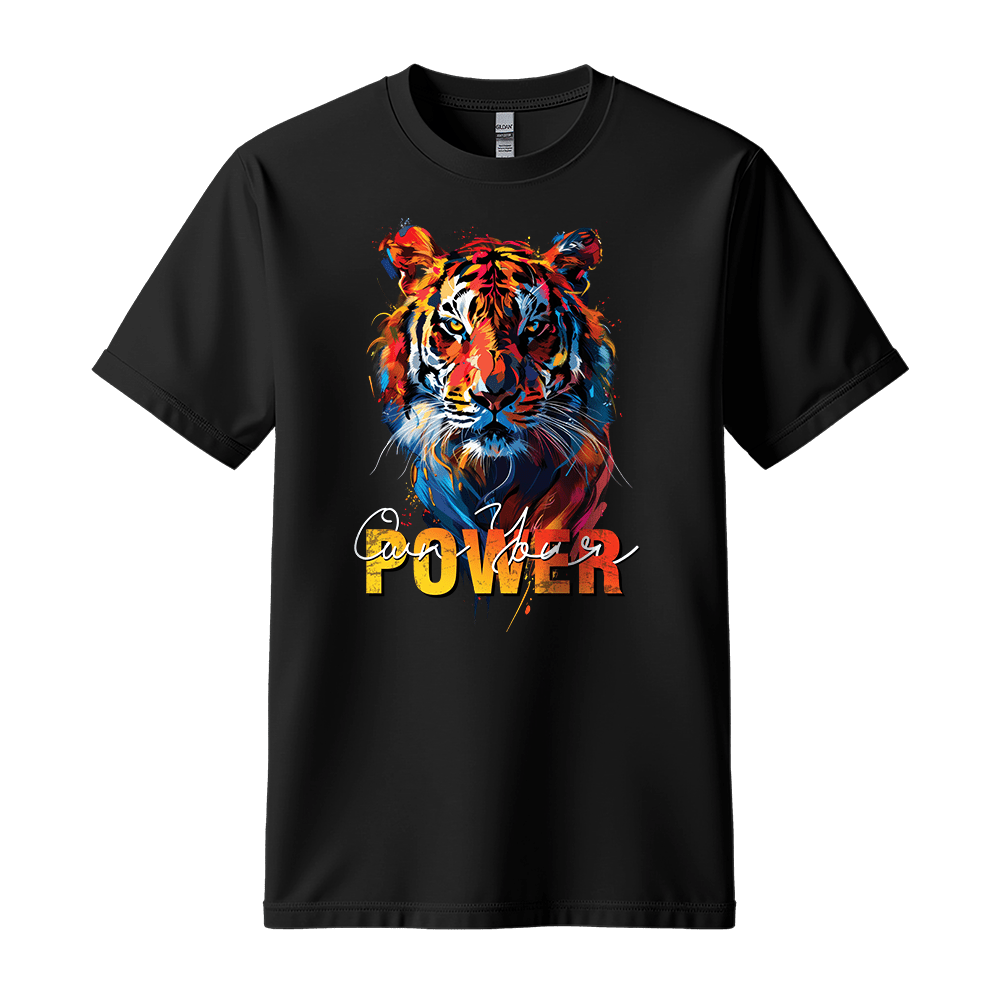 Own Your Power - Tiger Unisex T-Shirt - Statement Shirt - Standard (G5000) - Black - S