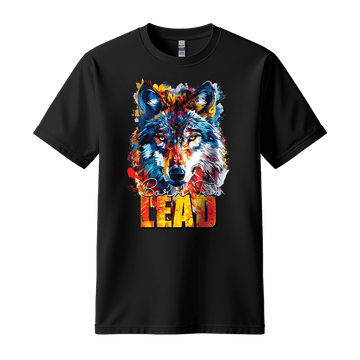 Born To Lead - Wolf Unisex T-Shirt - Motivation Shirt - Standard (G5000) - Black - S