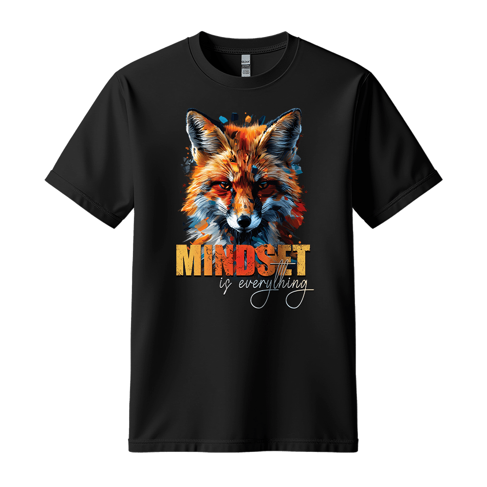 Mindset Is Everything - Fox Unisex T-Shirt - Statement Shirt - Standard (G5000) - Black - S
