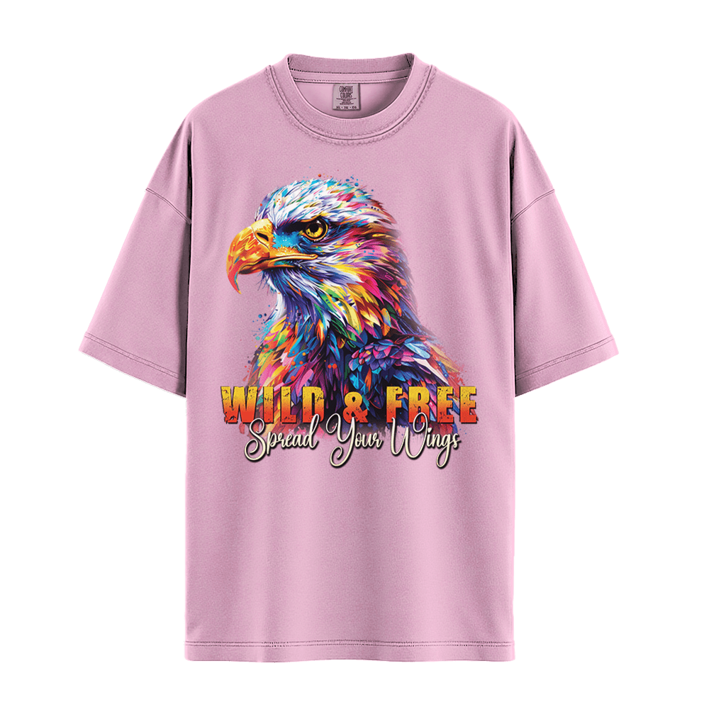 Wild & Free Spread Your Wings - Eagle Unisex T-Shirt Premium Comfort Colors - Blossom