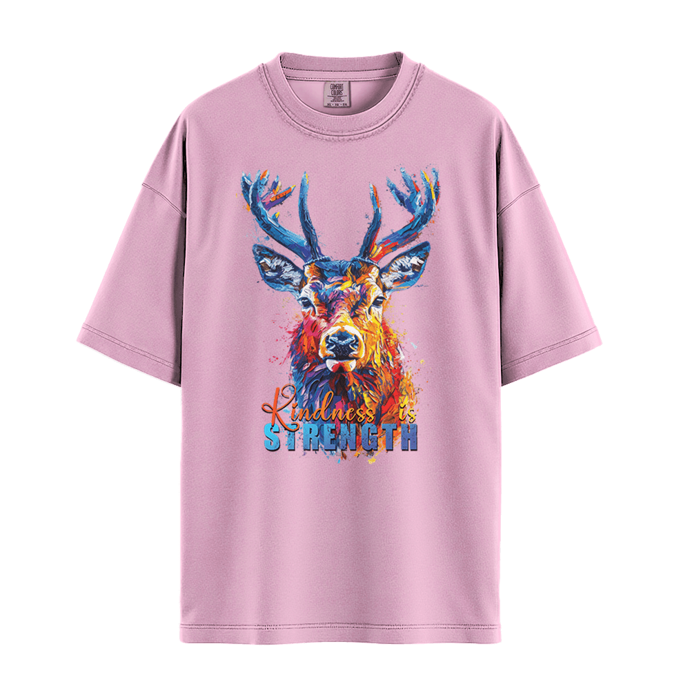 Kindness is Strength - Deer Unisex T-Shirt Premium Comfort Colors - Blossom