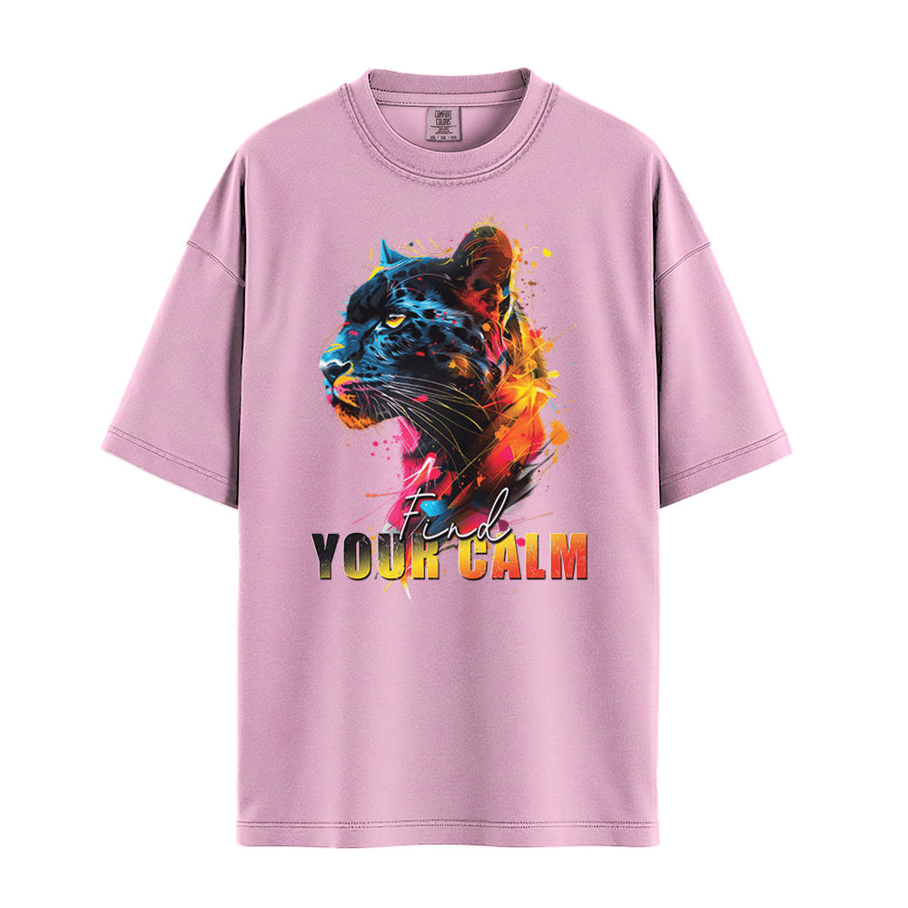 Find Your Calm - Panther Unisex T-Shirt Premium Comfort Colors - Blossom