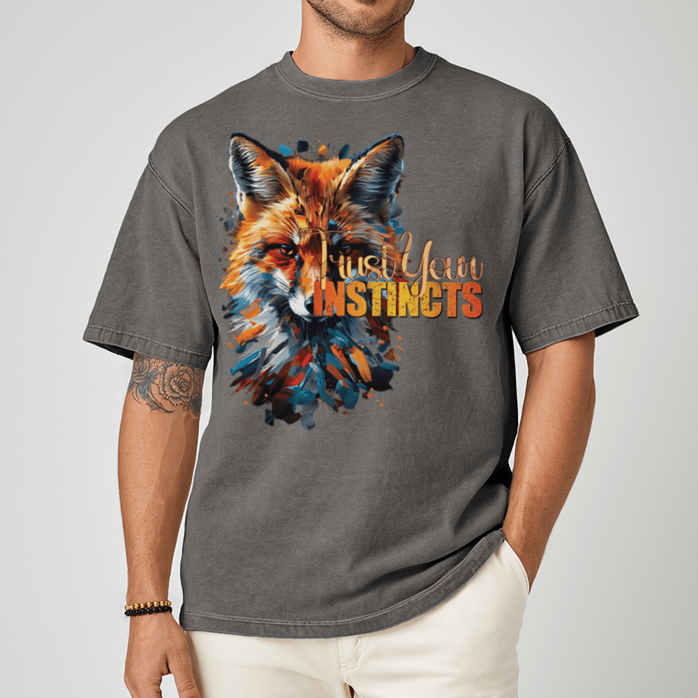 Trust Your Instincts - Fox Unisex T-Shirt - Motivation Shirt - Premium (C1717) - Blossom - S