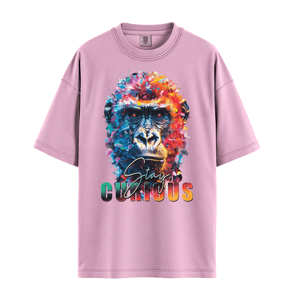 Stay Curious - Gorilla Unisex T-Shirt Premium Comfort Colors - Blossom