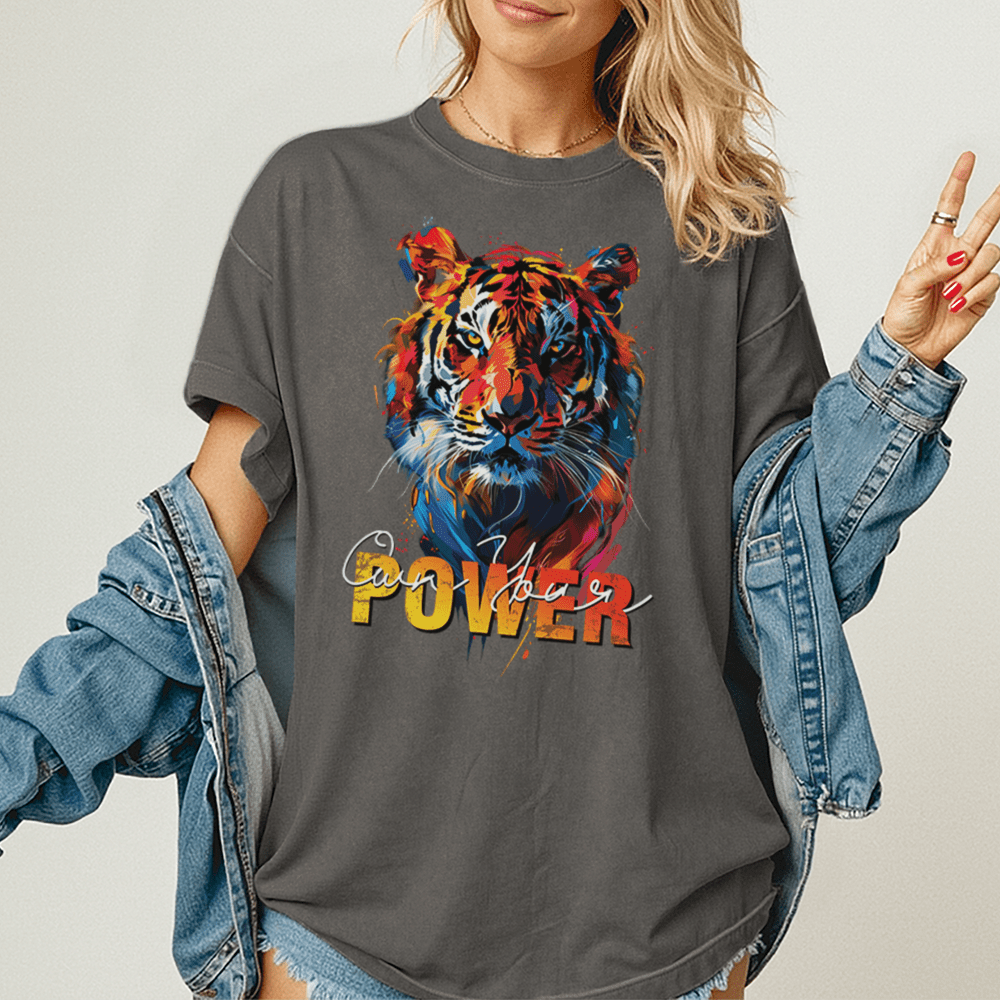 Own Your Power - Tiger Unisex T-Shirt - Statement Shirt - Premium (C1717) - Blossom - S