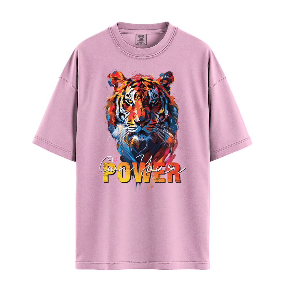 Own Your Power - Tiger Unisex T-Shirt Premium Comfort Colors - Blossom