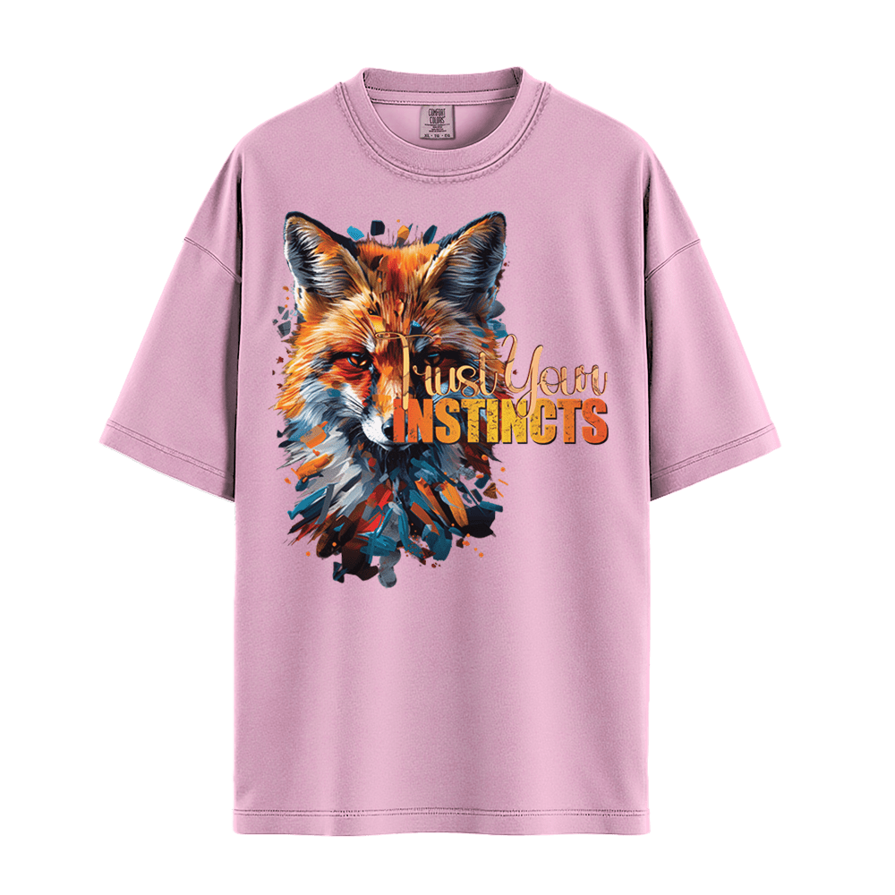 Trust Your Instincts - Fox Unisex T-Shirt Premium Comfort Colors - Blossom