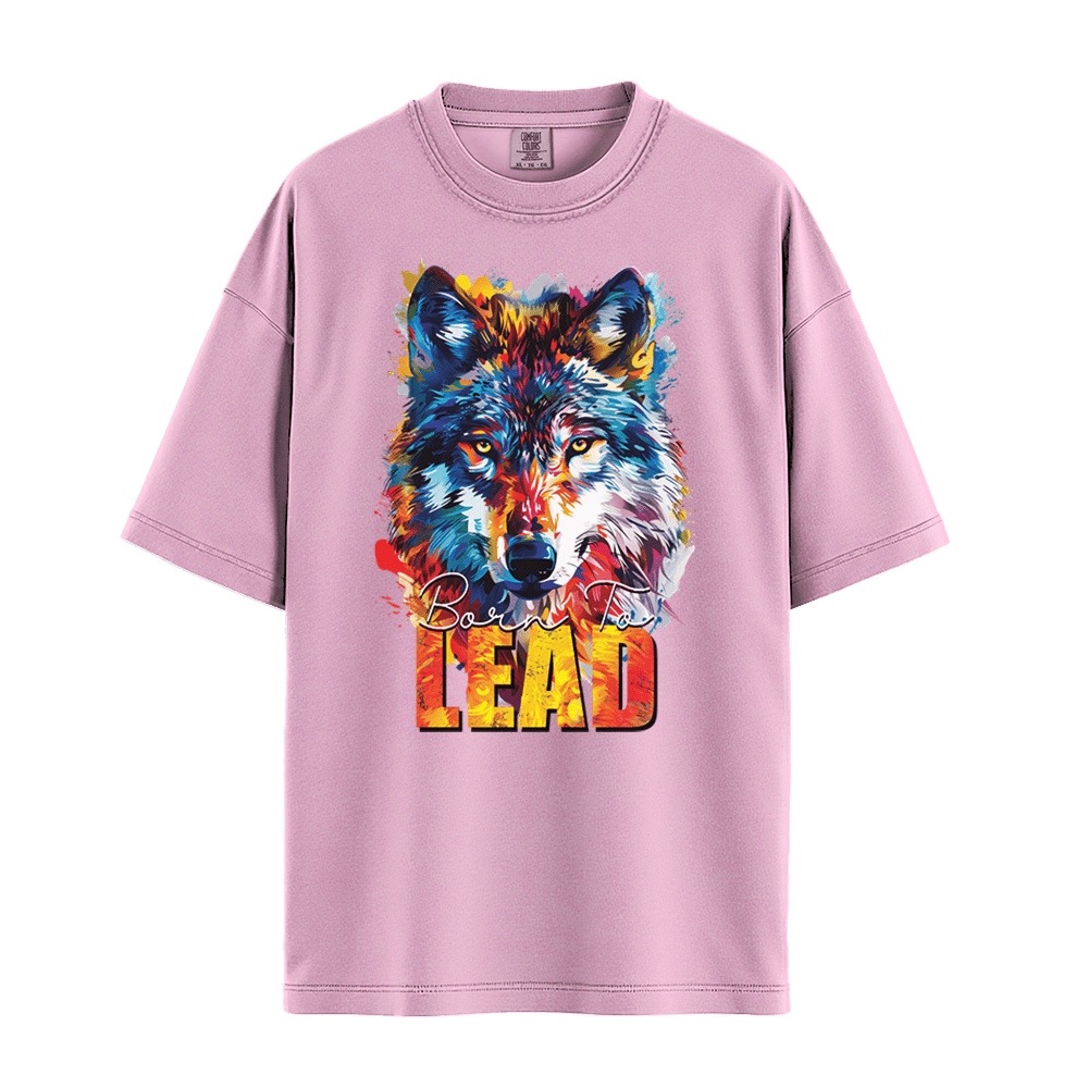 Born To Lead - Wolf Unisex T-Shirt Premium Comfort Colors - Blossom