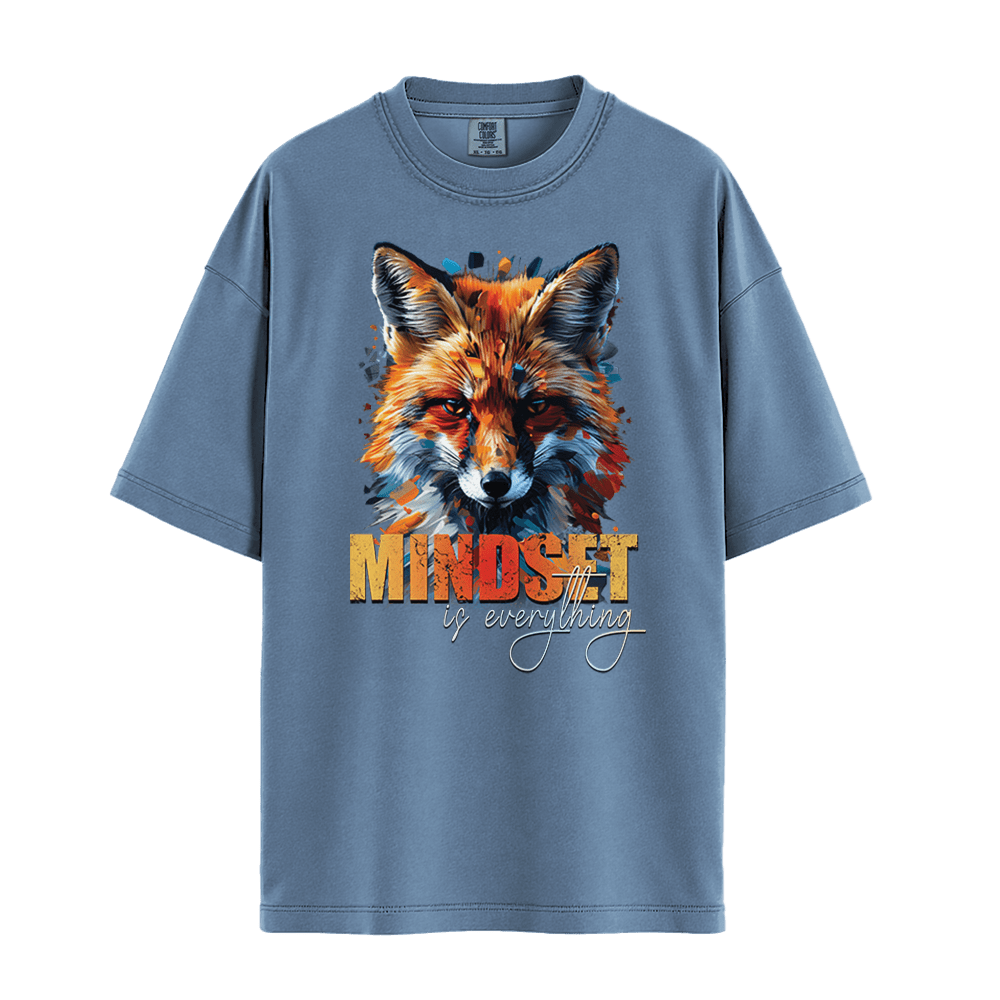 Mindset Is Everything - Fox Unisex T-Shirt Premium Comfort Colors - Blue Jean