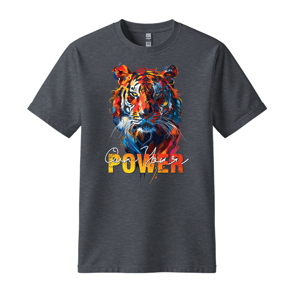 Own Your Power - Tiger Unisex T-Shirt - Statement Shirt - Standard (G5000) - Dark Heather - S