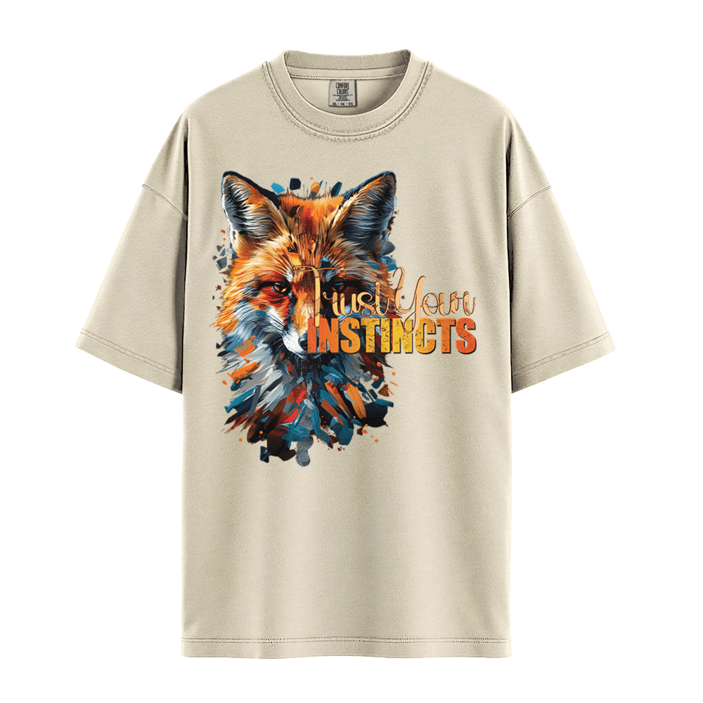 Trust Your Instincts - Fox Unisex T-Shirt Premium Comfort Colors - Pepper