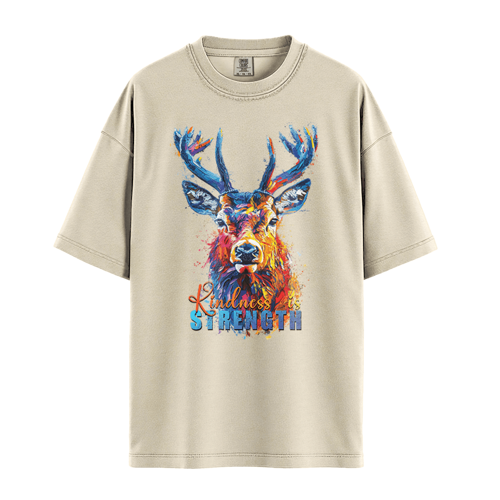Kindness is Strength - Deer Unisex T-Shirt Premium Comfort Colors - Ivory