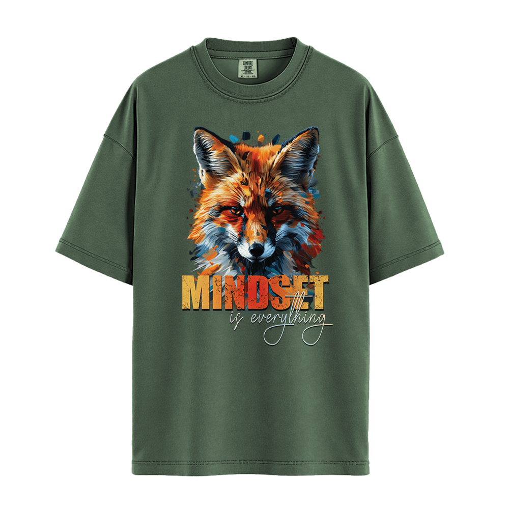 Mindset Is Everything - Fox Unisex T-Shirt Premium Comfort Colors - Moss