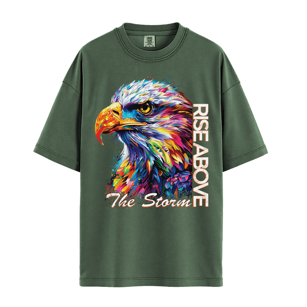 Rise Above The Storm - Eagle Premium Comfort Colors - Moss