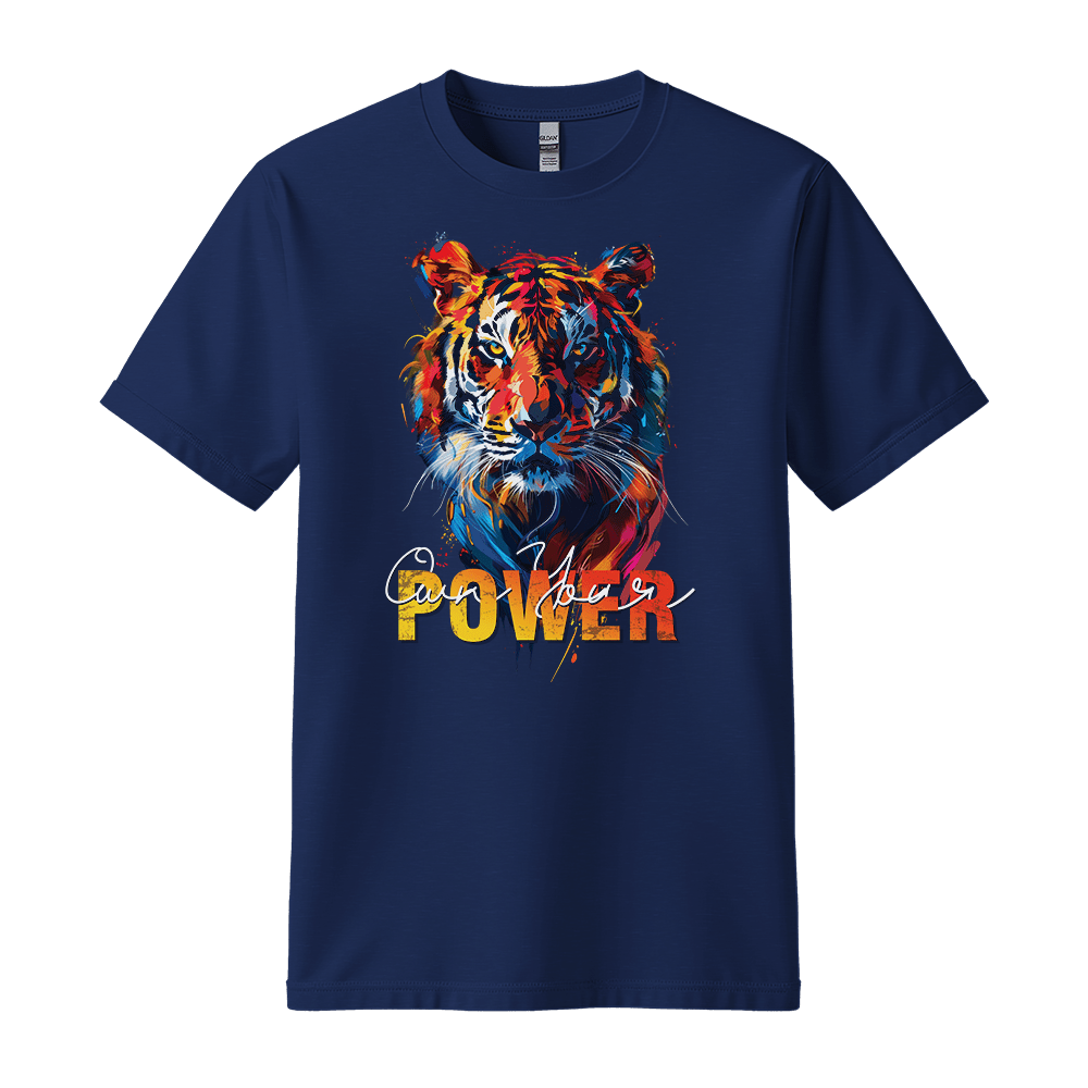 Own Your Power - Tiger Unisex T-Shirt - Statement Shirt - Standard (G5000) - Navy - S