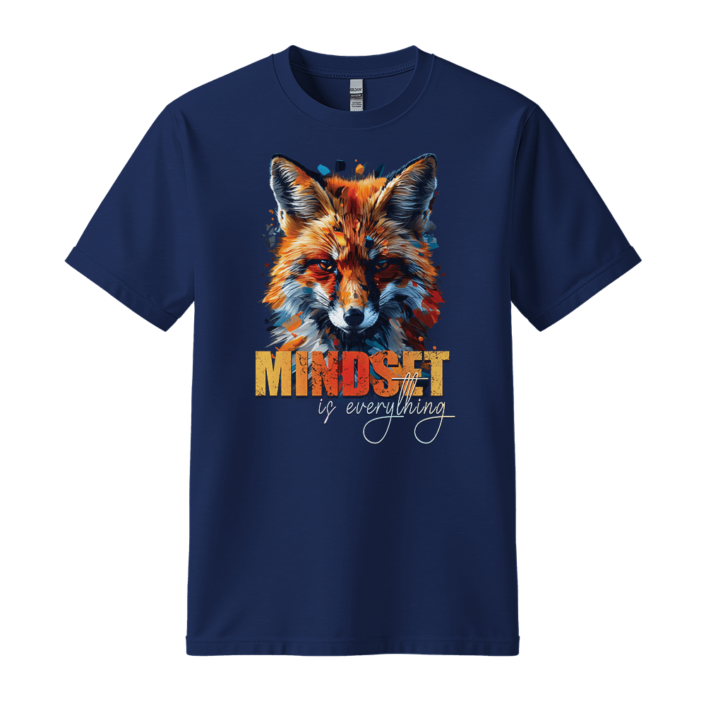 Mindset Is Everything - Fox Unisex T-Shirt - Statement Shirt - Standard (G5000) - Navy - S