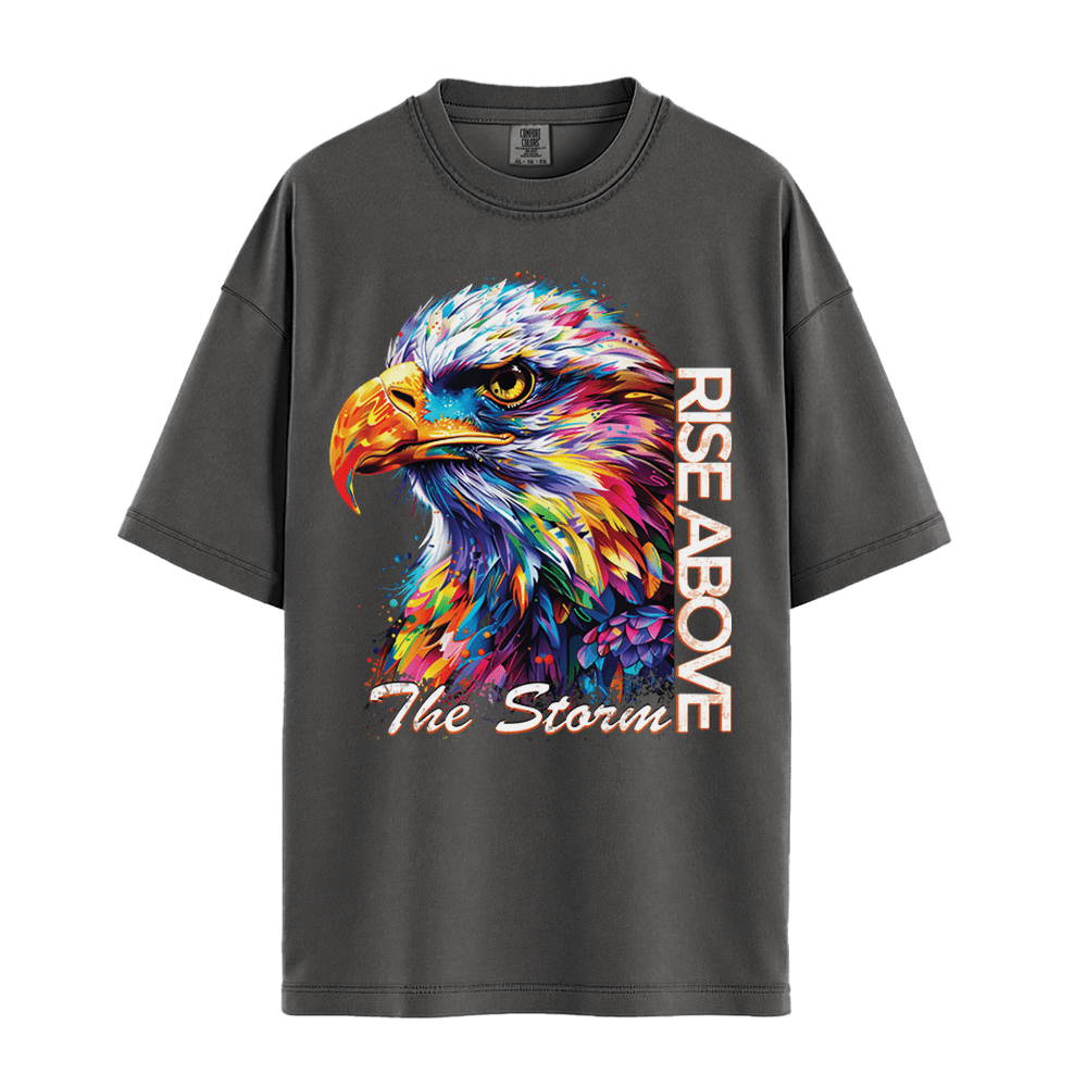 Rise Above The Storm - Eagle Premium Comfort Colors - Pepper