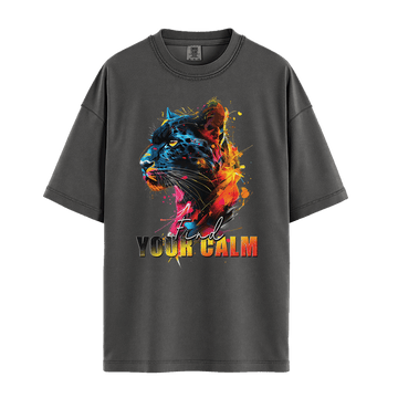 Find Your Calm - Panther Unisex T-Shirt Premium Comfort Colors - Pepper