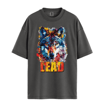 Born To Lead - Wolf Unisex T-Shirt Premium Comfort Colors - Pepper