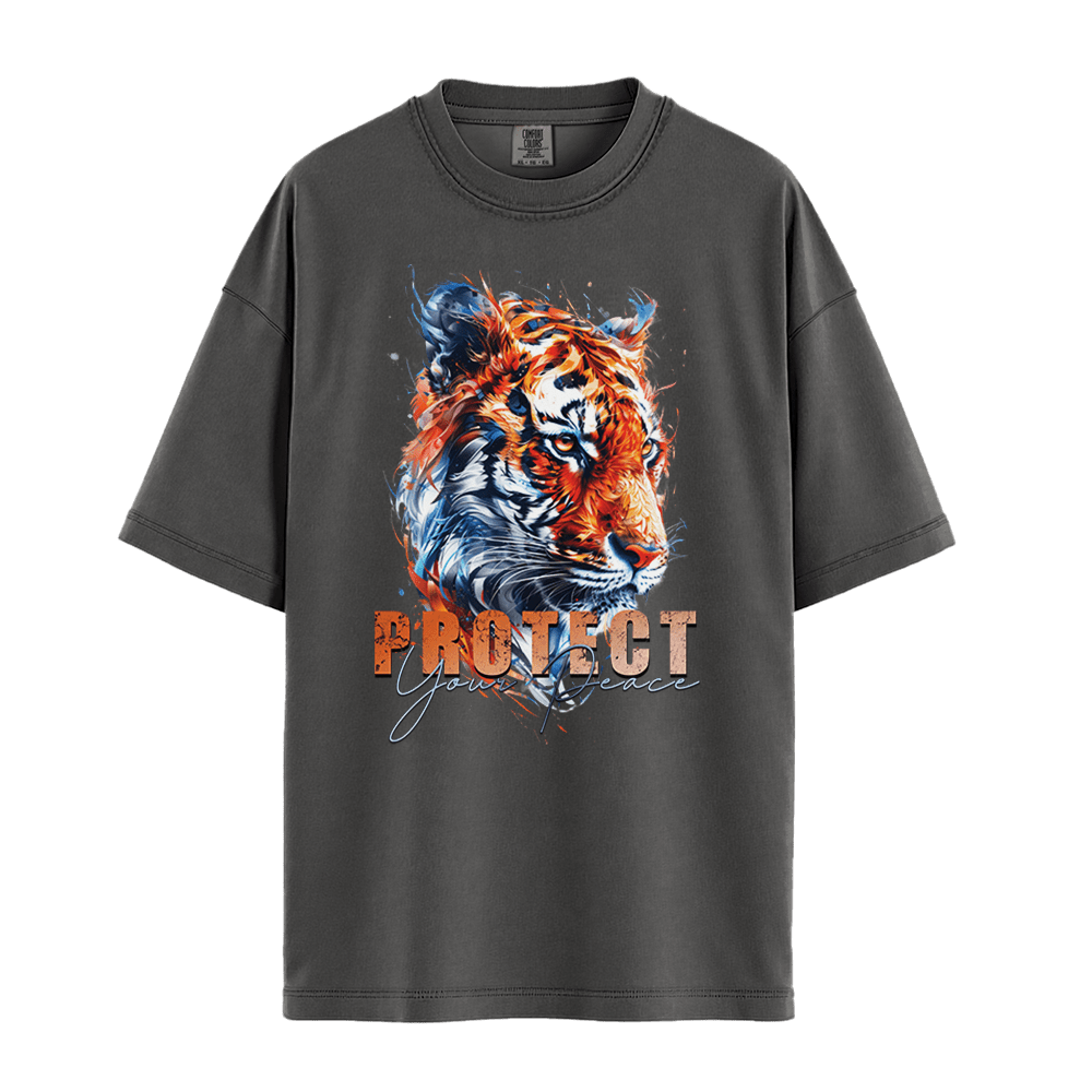 Protect Your Peace - Tiger Premium Comfort Colors - Pepper