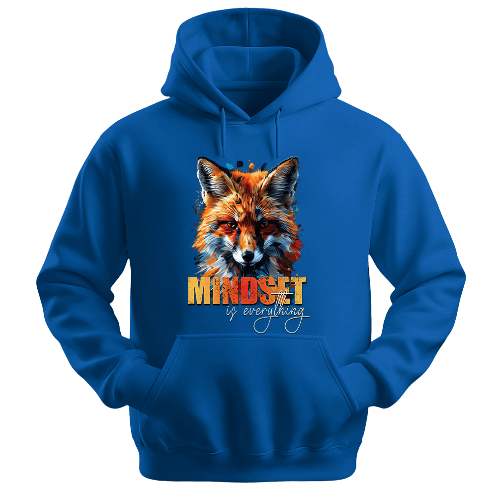 Mindset Is Everything - Fox Unisex Hoodie - Statement Hoodie - Unisex Hoodie | Gildan 18500 - Royal. - S