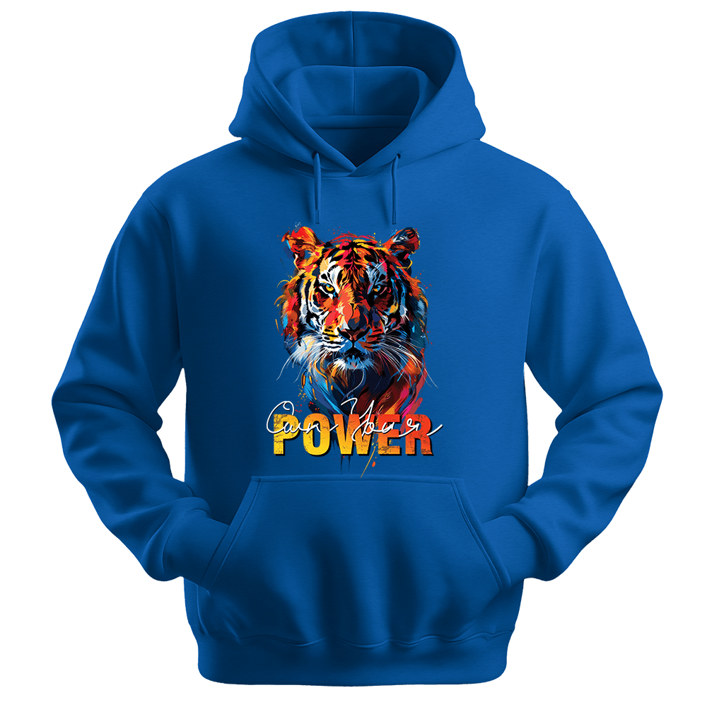 Own Your Power - Tiger Unisex Hoodie - Statement Hoodie - Unisex Hoodie | Gildan 18500 - Royal. - S