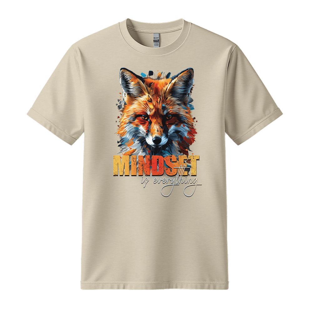 Mindset Is Everything - Fox Unisex T-Shirt - Statement Shirt - Standard (G5000) - Sand - S