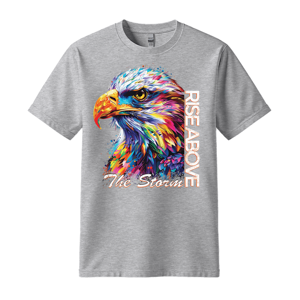 Rise Above The Storm - Eagle Unisex T-Shirt - Inspirational Apparel - Standard (G5000) - Sport Grey - S