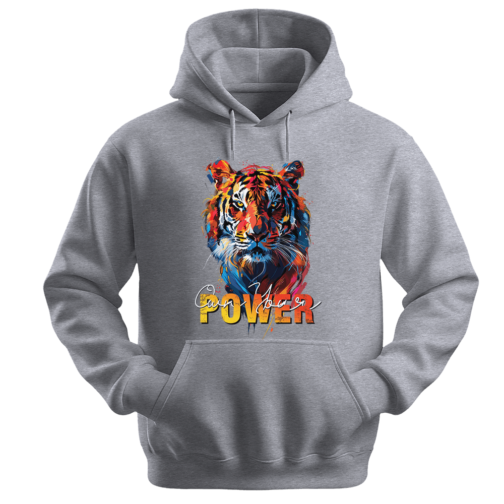 Own Your Power - Tiger Unisex Hoodie - Statement Hoodie - Unisex Hoodie | Gildan 18500 - White. - S