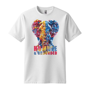 Stay Humble & Grounded - Elephant Unisex T-Shirt - Positive Shirt - Standard (G5000) - White - S