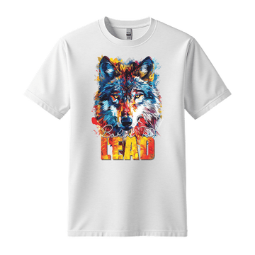 Born To Lead - Wolf Unisex T-Shirt - Motivation Shirt - Standard (G5000) - White - S