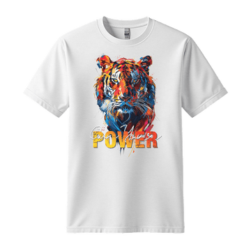 Own Your Power - Tiger Unisex T-Shirt - Statement Shirt - Standard (G5000) - White - S