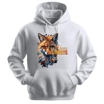 Trust Your Instincts - Fox Unisex Hoodie - Motivation Hoodie - Unisex Hoodie | Gildan 18500 - White. - S