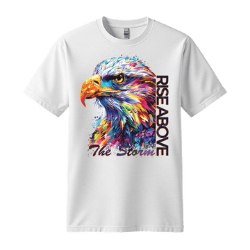 Rise Above The Storm - Eagle Unisex T-Shirt - Inspirational Apparel - Standard (G5000) - White - S