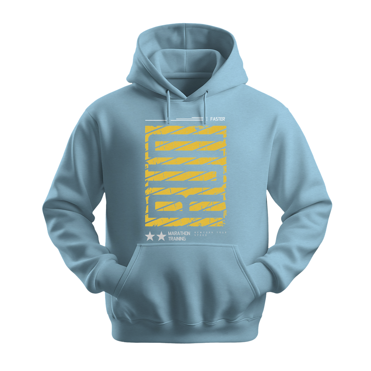 Run Faster Marathon Training - Unisex Hoodie - Athletic Hoodie - Light Blue