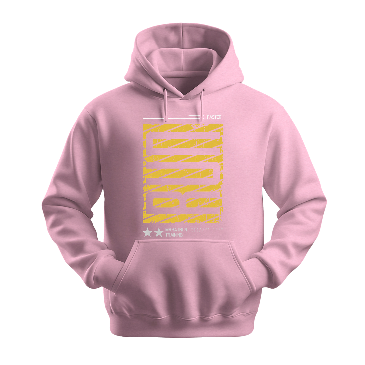 Run Faster Marathon Training - Unisex Hoodie - Athletic Hoodie - Light Pink