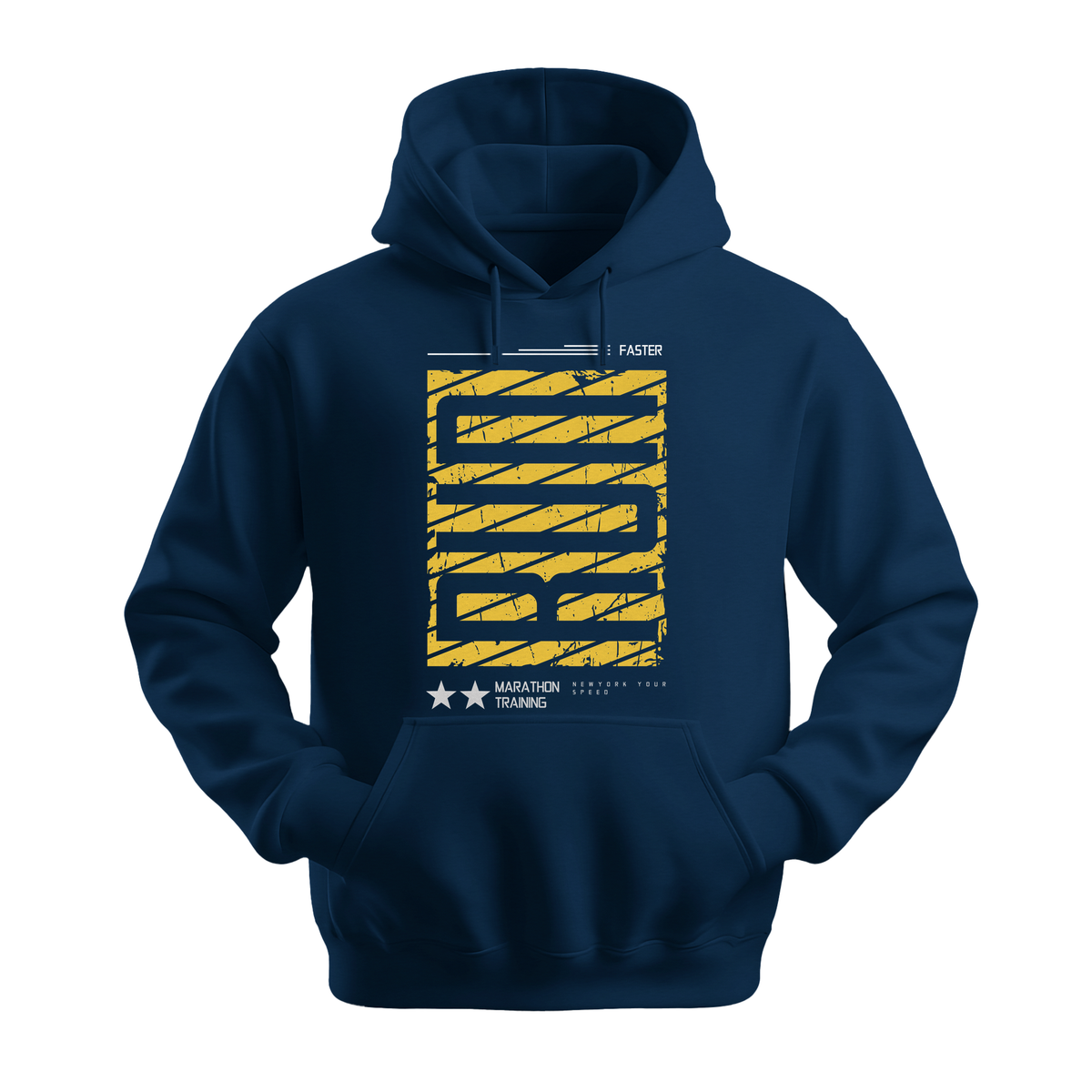 Run Faster Marathon Training - Unisex Hoodie - Athletic Hoodie - Navy