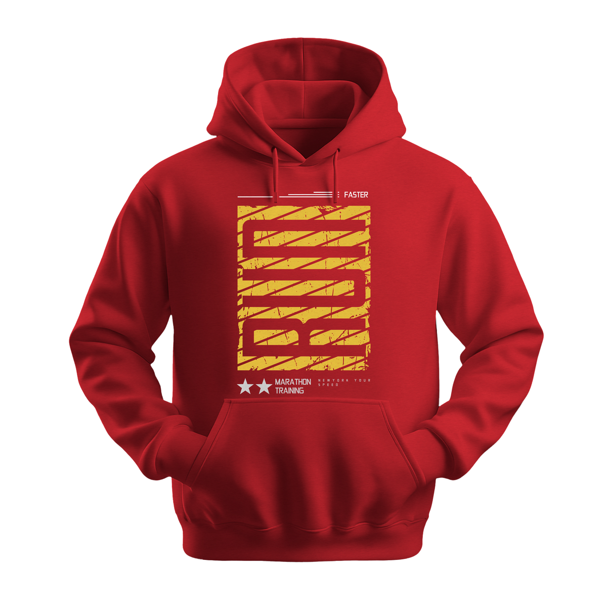 Run Faster Marathon Training - Unisex Hoodie - Athletic Hoodie - Red